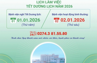 Thông Báo lịch nghỉ Tết Dương Lịch 2026 | Bệnh Viện Đa khoa Phương Chi